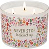 Never Stop Looking Up Jar Candle - Soy Wax, Glass, Cotton