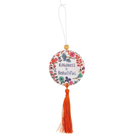 Air Freshener - Kindness Is Beautiful - 2.75" x 5", Card: 3" x 6.25" - Paper, String, Wood