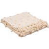 Cream Poms Throw Blanket - Cotton