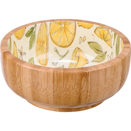 Bowl - Lots Of Lemons - 5" Diameter x 2" - Wood