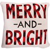 Merry And Bright Pillow - Cotton, Zipper