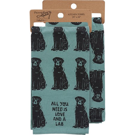 Love And A Lab Kitchen Towel - Cotton