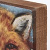 Block Sign - Fox - 4" x 4" x 1" - Wood