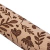 Large Floral Embossing Rolling Pin - Wood