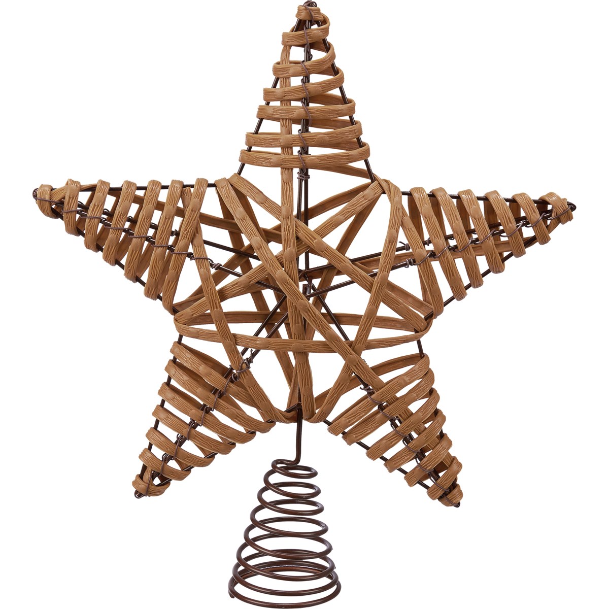 Natural Star Tree Topper - Rattan, Wire