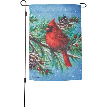 Garden Flag - Cardinal - 12" x 18" - Polyester