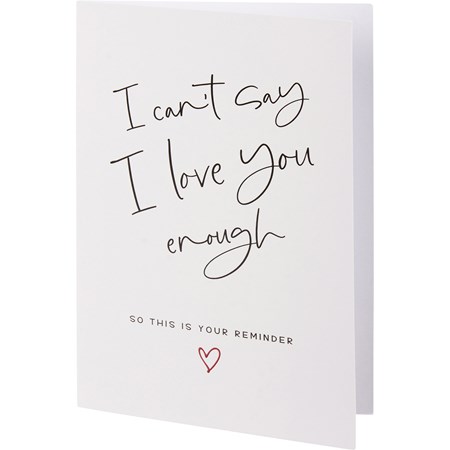 Greeting Card - I Love You - 4.75" x 7" - Paper