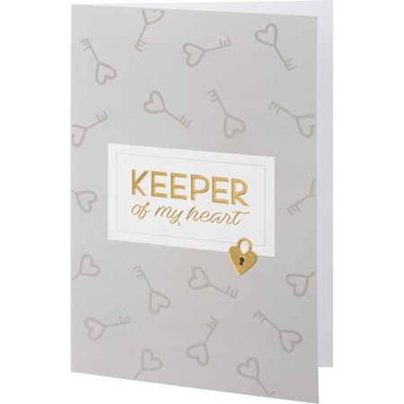 Keeper Of My Heart Greeting Card - Paper