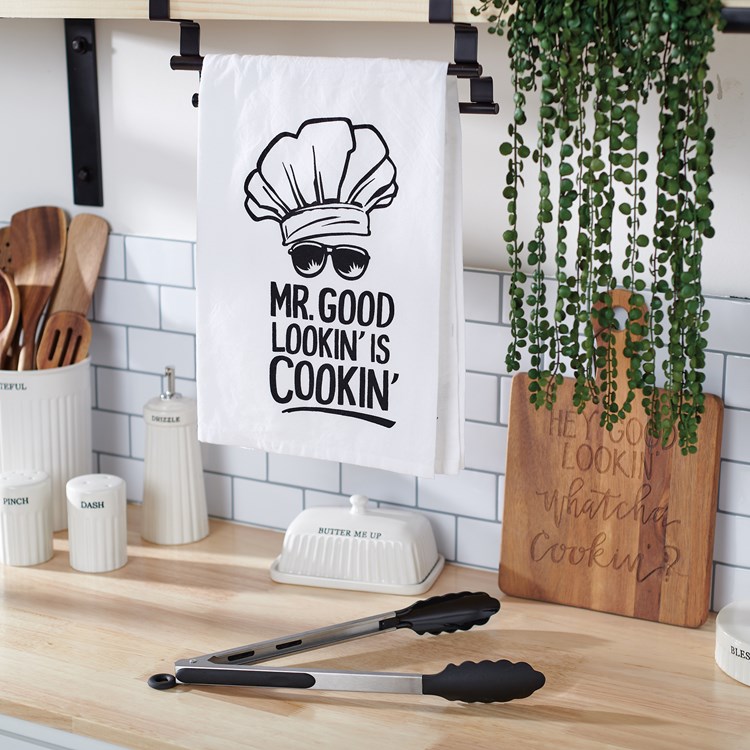 Mr Good Lookin' Is Cookin' Kitchen Towel - Cotton