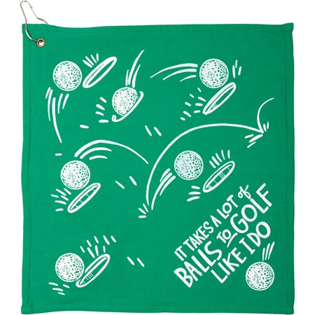 Golf Like I Do Golf Towel - Cotton, Terrycloth, Metal