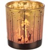 Glass Deer Candle Holder Set - Glass