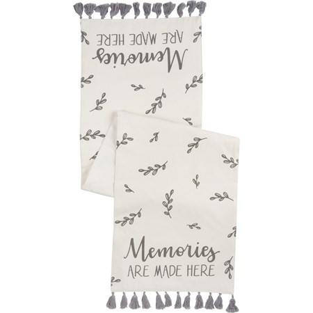 Table Runner - Memories Are Made Here - 56" x 15" - Cotton