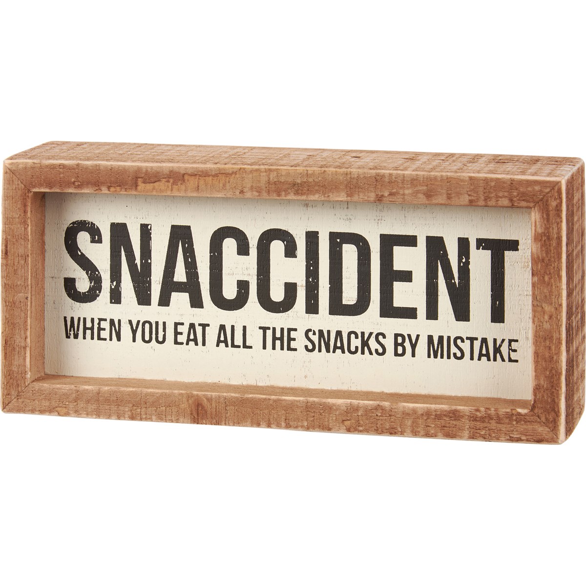 Snaccident Inset Box Sign - Wood