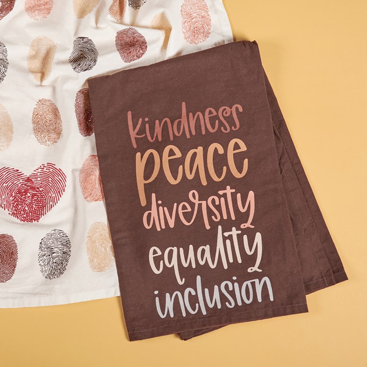 Kindness Peace Diversity Kitchen Towel - Cotton
