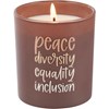 Kindness Peace Diversity Candle - Soy Wax, Glass, Cotton