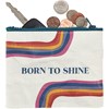 Born To Shine Zipper Wallet - Post-Consumer Material, Plastic, Metal