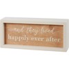 Happily Ever After Inset Box Sign - Wood