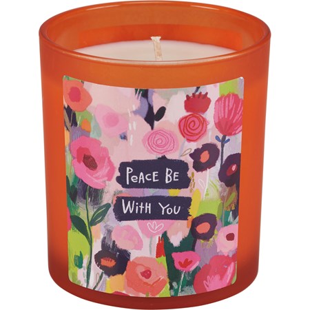 Jar Candle - Peace Be With You - 8 oz., 3.25" Diameter x 3.50" - Soy Wax, Glass, Cotton