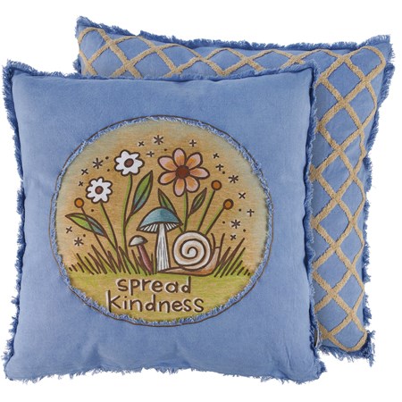 Spread Kindness Pillow - Cotton, Chenille, Zipper
