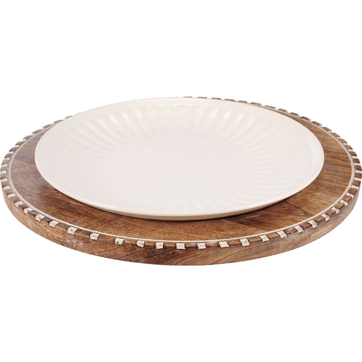 Large Wood Charger Plate - Wood