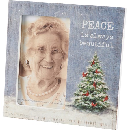 Peace Is Always Beautiful Photo Frame - Wood, Glass, Metal