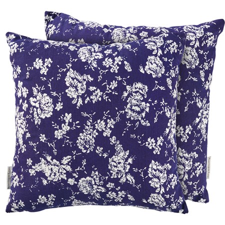 Pillow - Floral - 15" x 15" - Cotton, Zipper