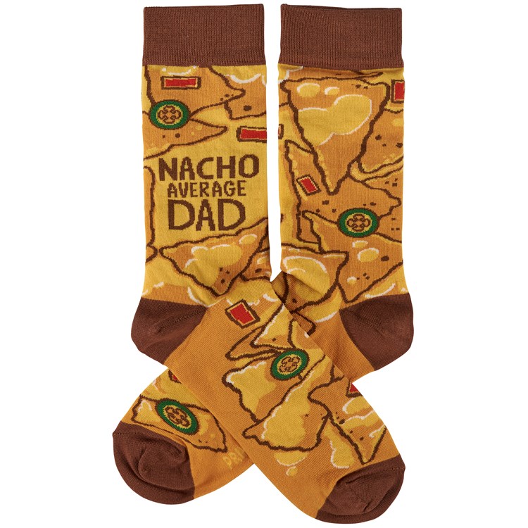 Nacho Average Dad Socks - Cotton, Nylon, Spandex