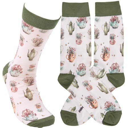 Tea Lover Socks - Polyester, Spandex