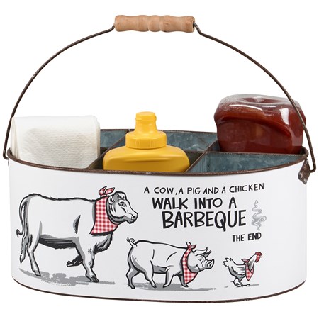 Barbeque Caddy - Metal, Wood