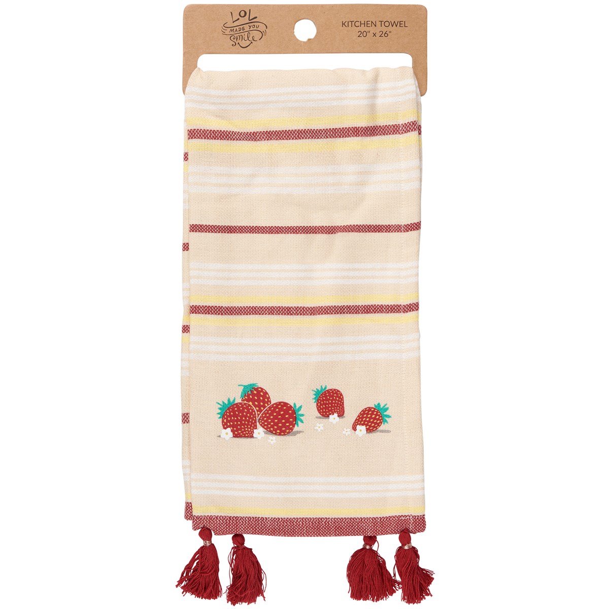 Strawberries Kitchen Towel - Cotton, Linen