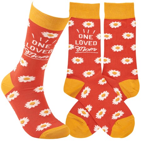 One Loved Mom Socks - Cotton, Nylon, Spandex