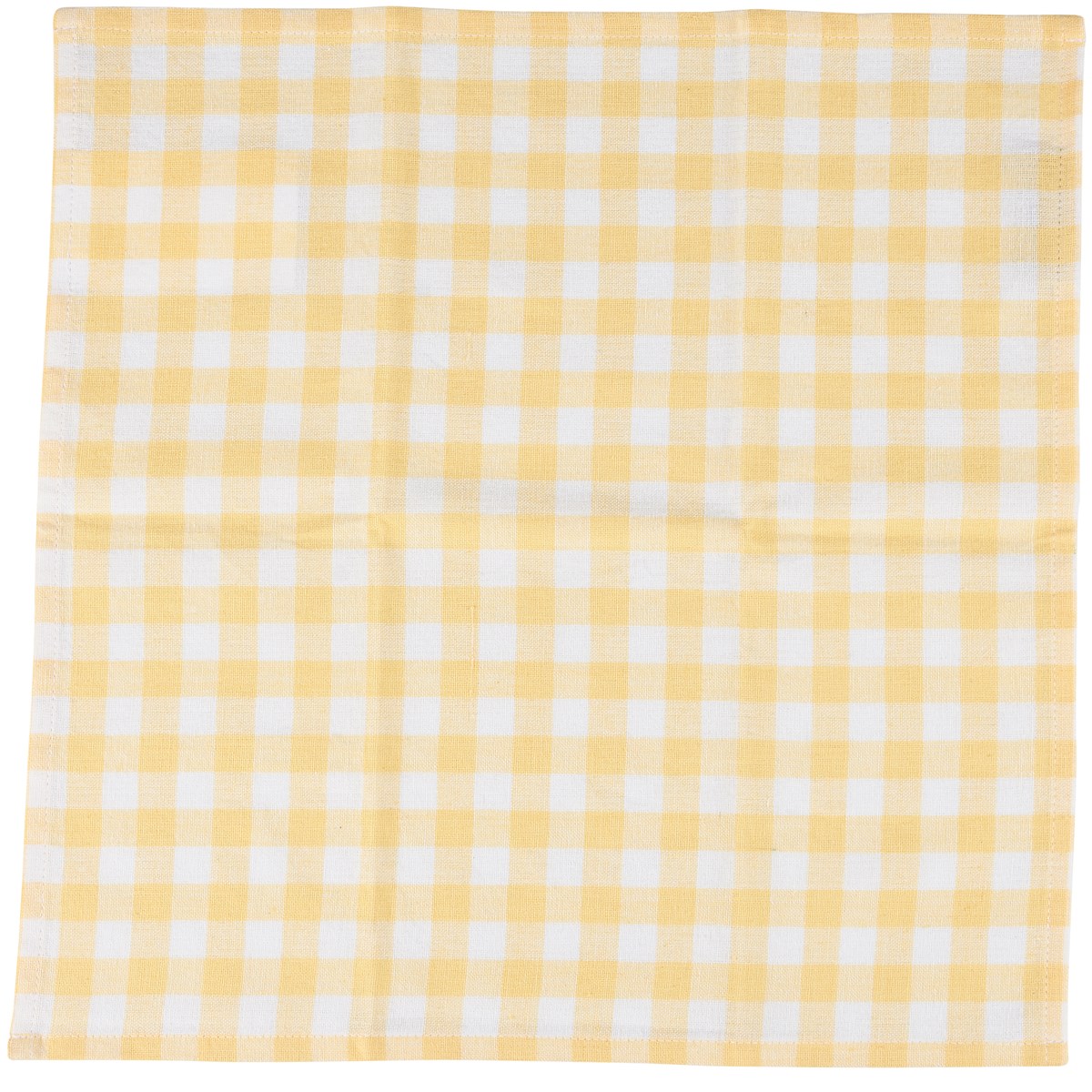 Yellow Gingham Napkin Set - Cotton