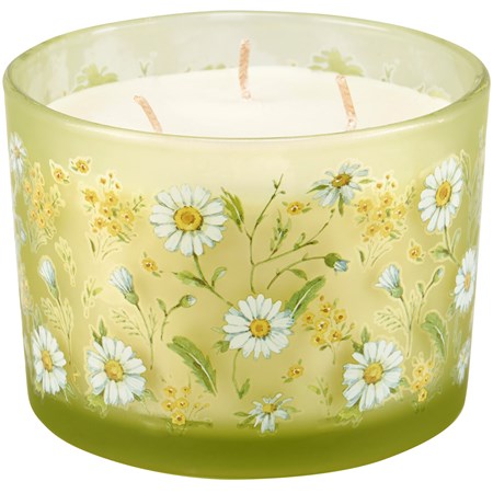 Daisy Jar Candle - Soy Wax, Glass, Cotton