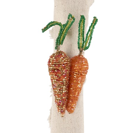 Carrot Napkin Ring - Metal, Wire, Beads