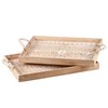 Floral Tray Set - Wood, Rope