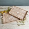 Floral Tray Set - Wood, Rope