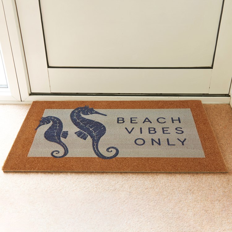 Beach Vibes Only Rug - Polyester, PVC skid-resistant backing
