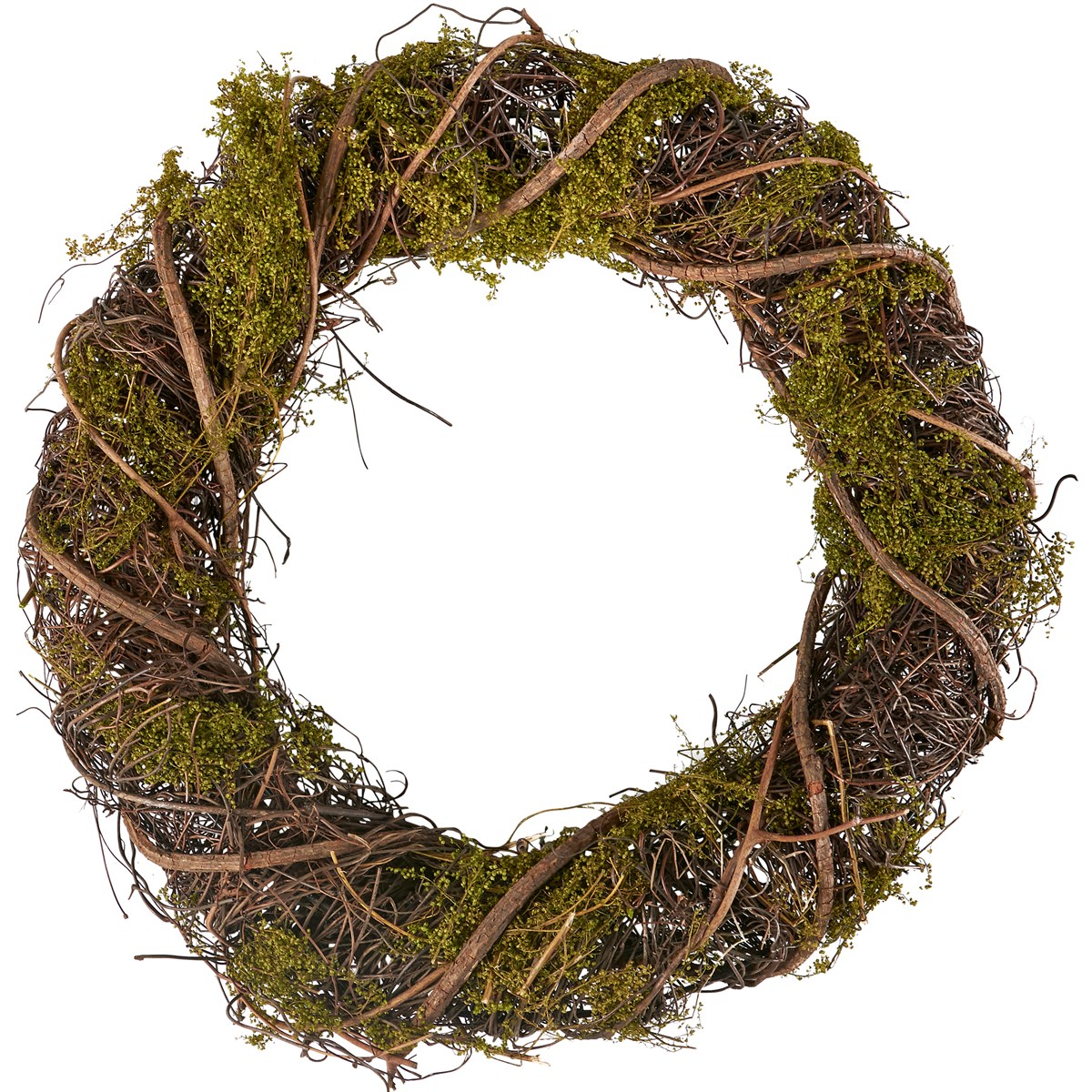 Moss Wreath - Wood, Wire, Preserved Moss