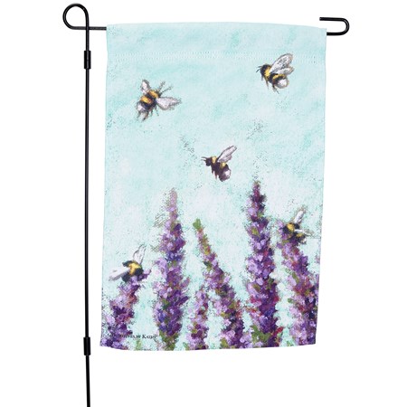 Lavender Garden Flag - Polyester