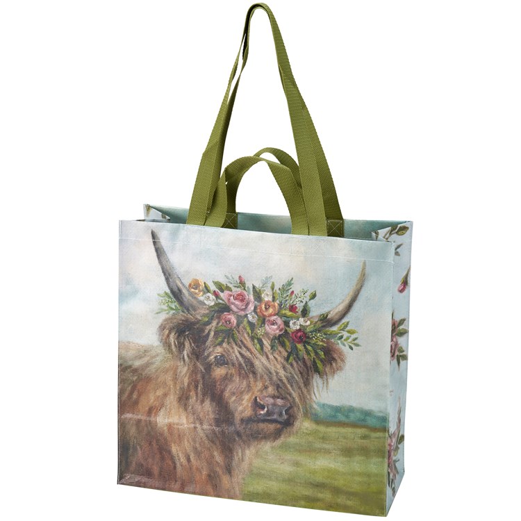 Floral Highland Market Tote - Post-Consumer Material, Nylon