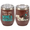 Wine & Horses Wine Tumbler - Stainless Steel, Plastic