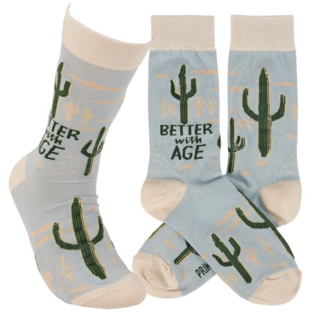 Better With Age Socks - Cotton, Nylon, Spandex
