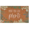 Hope You Like Plants Rug - Polyester, PVC Skid-Resistant Backing