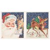 Retro Santa Claus Swedish Dishcloth Set - Cellulose, Cotton
