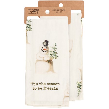 Tis The Season Kitchen Towel - Cotton, Linen