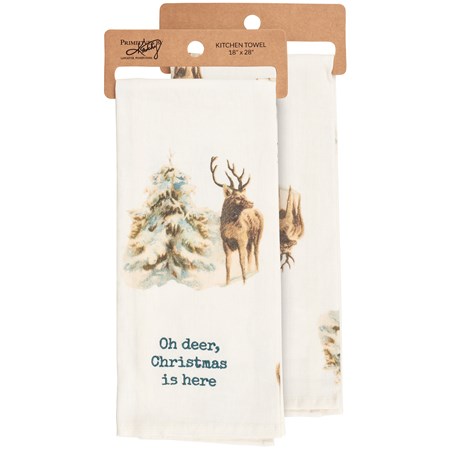 Oh Deer Kitchen Towel - Cotton, Linen