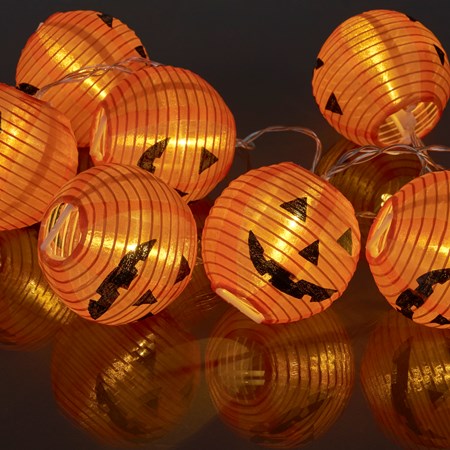 Jack O'Lantern String Lights - Lights, Wire, Plastic