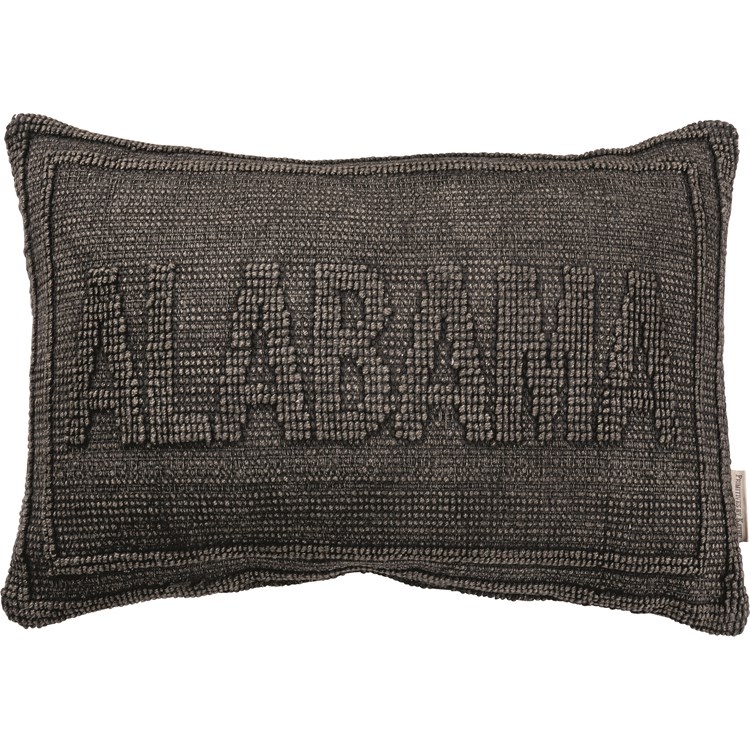 Gray Alabama Pillow - Cotton, Canvas