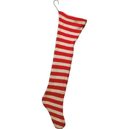 Red And White Stocking Jumbo - Cotton, Wire