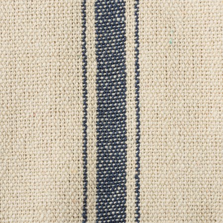 Fabric - Cream, 3 Blue Stripes - 54" x 1 Yard - Cotton